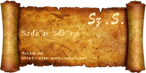 Szép Sára névjegykártya
