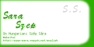 sara szep business card